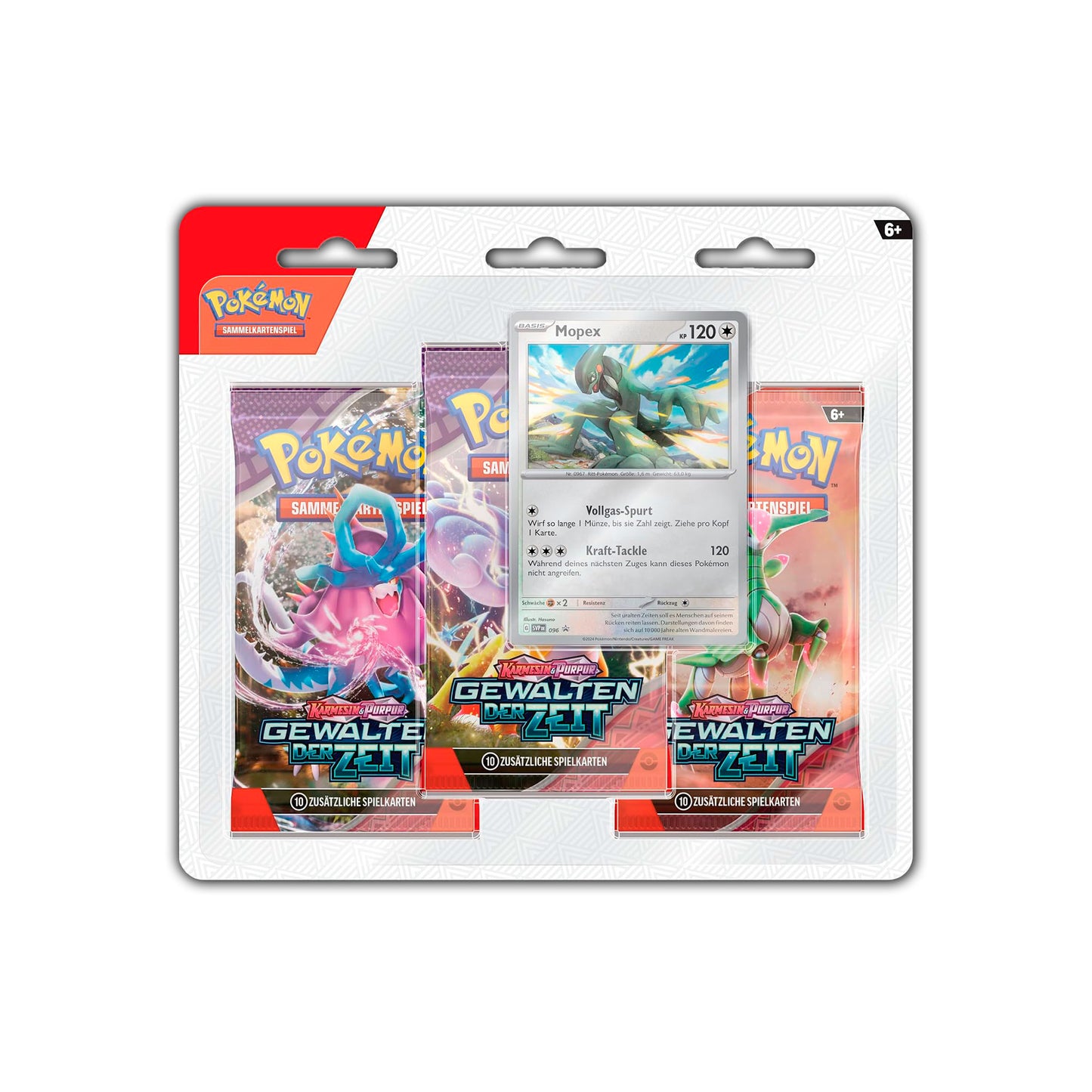 Pokémon Sammelkartenspiel: 3er Blister, verschiedene Stile - Gewalten der Zeit (DE)