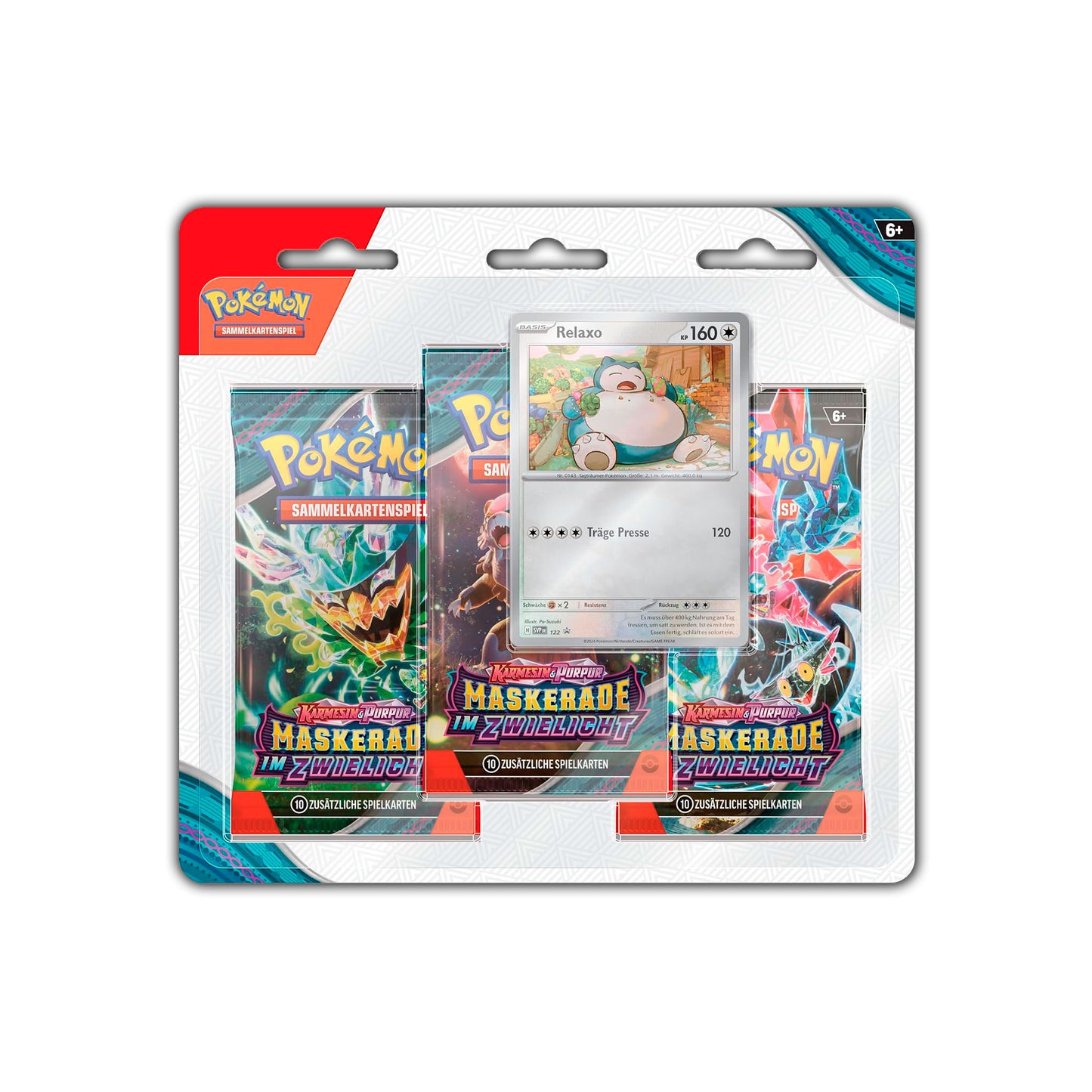 Pokémon Sammelkartenspiel: 3er Blister, verschiedene Stile - Maskerade im Zwielicht (DE)