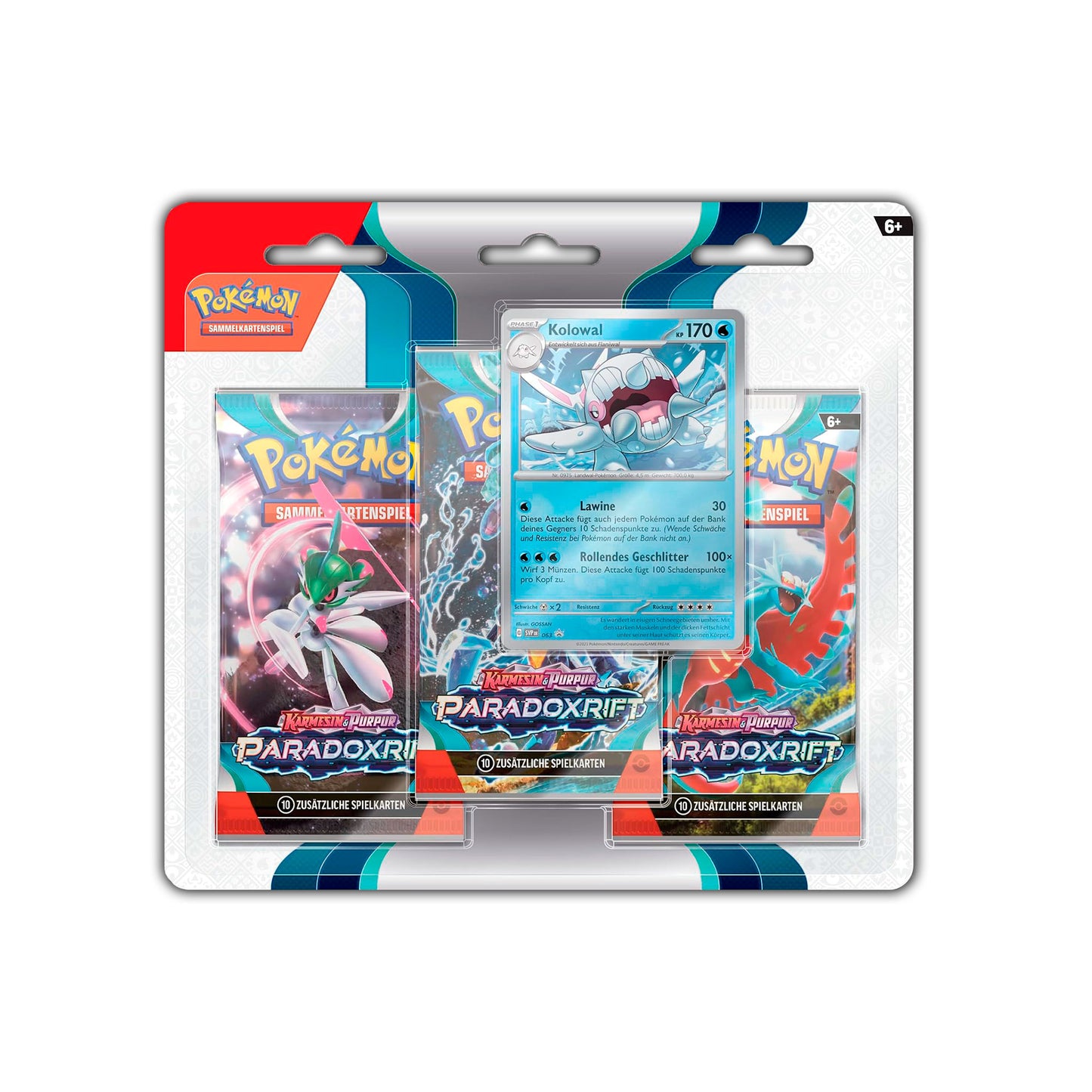 Pokémon Sammelkartenspiel: 3er Blister, verschiedene Stile - Paradoxrift (DE)