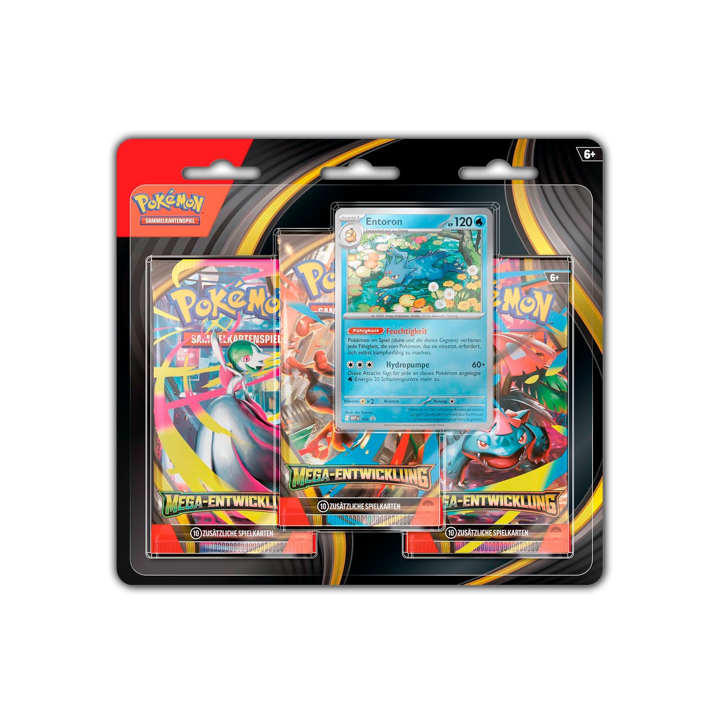 Pokémon Sammelkartenspiel: 3er Blister, verschiedene Stile - Mega-Entwicklung (DE)