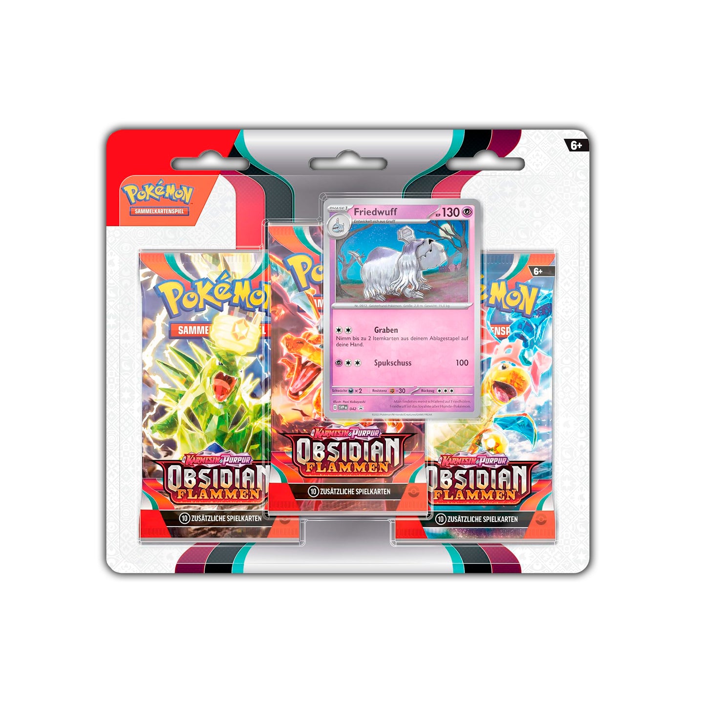 Pokémon Sammelkartenspiel: 3er Blister, verschiedene Stile - Obsidianflammen (DE)
