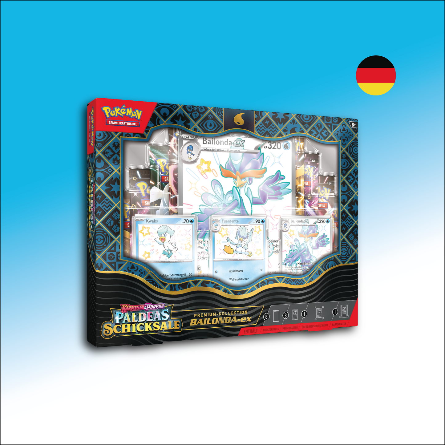 Pokémon Sammelkartenspiel Premium-Kollektion, verschiedene Stile - Paldeas Schicksale DE