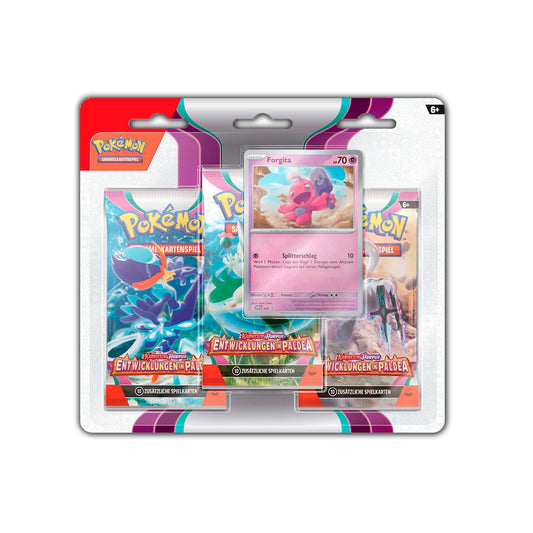 Pokémon Sammelkartenspiel: 3er Blister, verschiedene Stile - Entwicklungen in Paldea (DE)