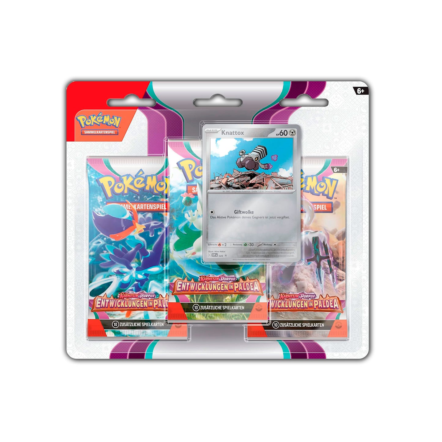 Pokémon Sammelkartenspiel: 3er Blister, verschiedene Stile - Entwicklungen in Paldea (DE)