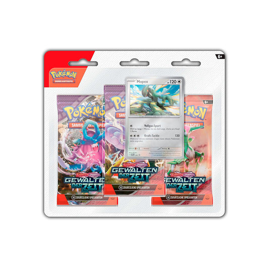 Pokémon Sammelkartenspiel: 3er Blister, verschiedene Stile - Gewalten der Zeit (DE)