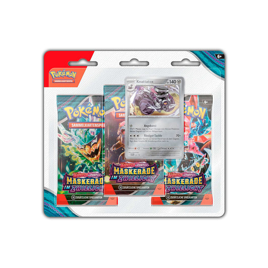 Pokémon Sammelkartenspiel: 3er Blister, verschiedene Stile - Maskerade im Zwielicht (DE)
