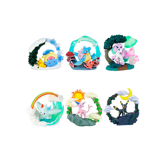 RE-MENT Pokémon Figuren: 6er Display – Circular Diorama Collection (JP)