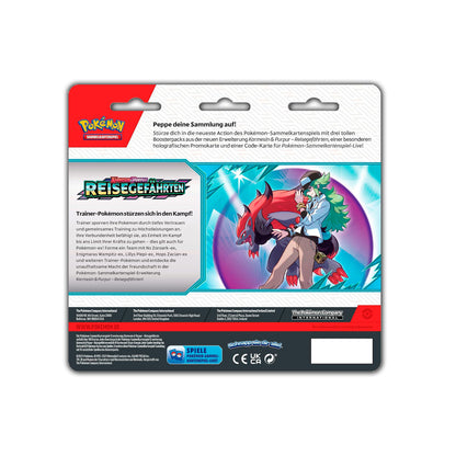 Pokémon Sammelkartenspiel 3er Blister, verschiedene Stile - Reisegefährten (DE)