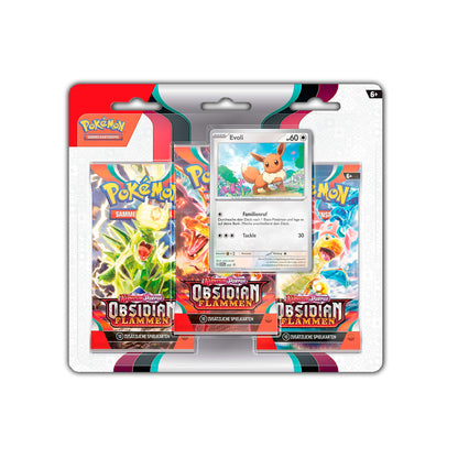 Pokémon Sammelkartenspiel 3er Blister, verschiedene Stile - Obsidianflammen 🇩🇪