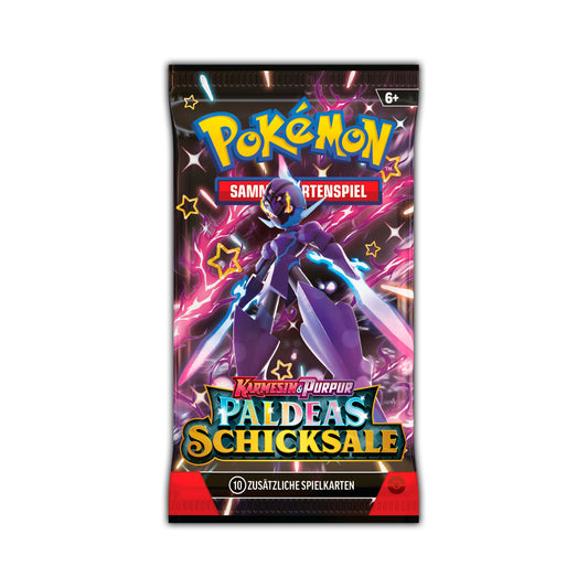 Pokémon Sammelkartenspiel: Booster Pack, zufällige Motivauswahl - Paldeas Schicksale (DE)