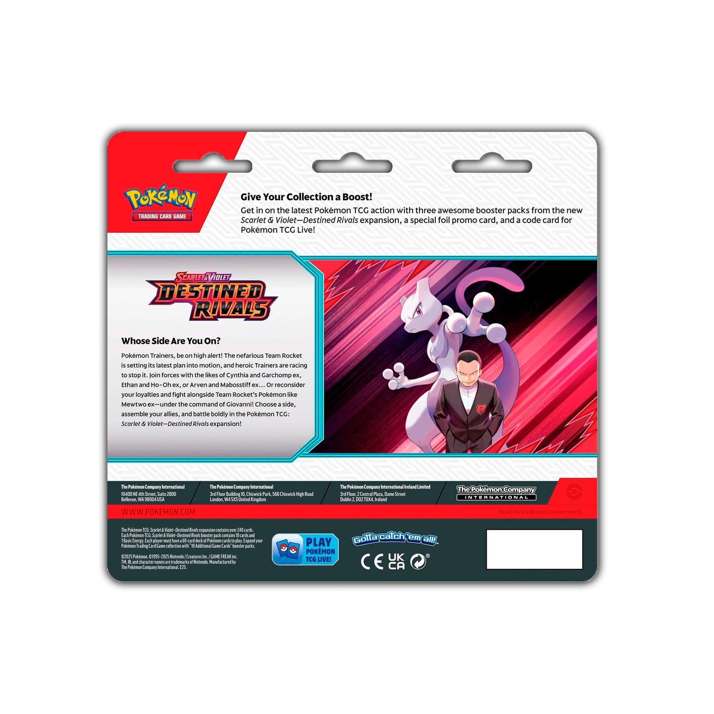 Pokémon TCG: 3er Blister, verschiedene Stile - Destined Rivals (EN)