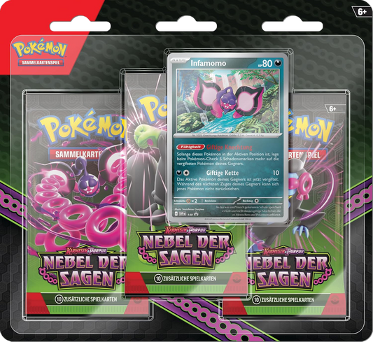 Pokémon Sammelkartenspiel 3er Blister - Nebel der Sagen (DEUTSCH)