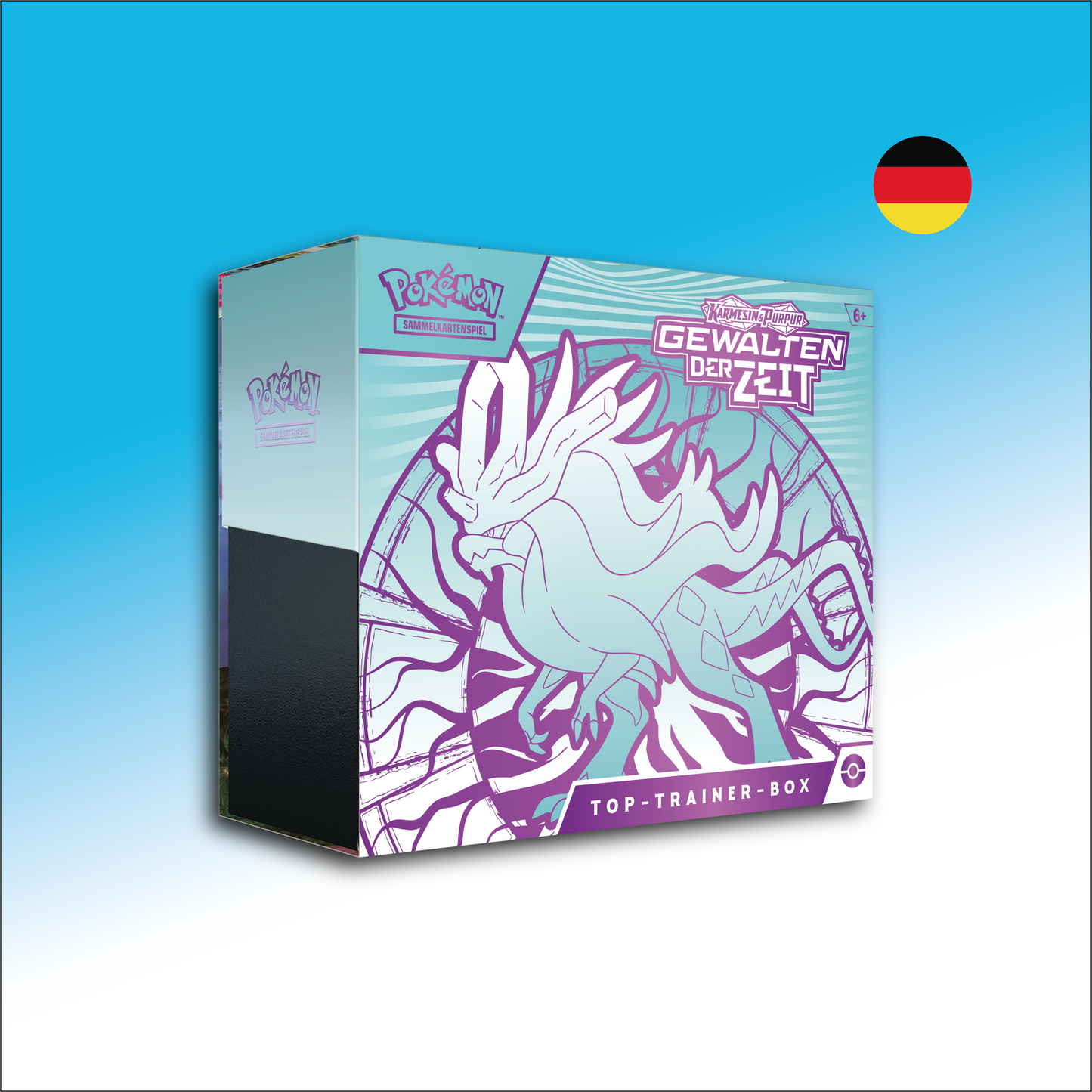 Pokémon Sammelkartenspiel Top-Trainer-Box Gewalten der Zeit - verschiedene Stile DE
