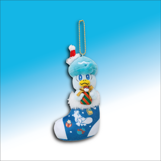 Pokémon Center Original Plüschanhänger - Christmas Holiday Kwaks 2023