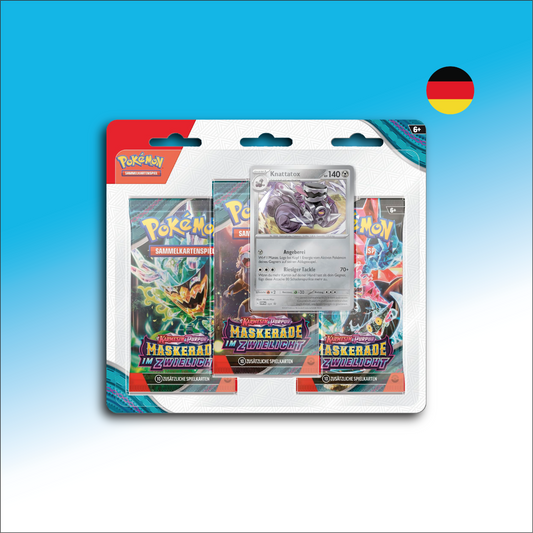 Pokémon Sammelkartenspiel 3er Blister, verschiedene Stile - Maskerade im Zwielicht (DEUTSCH)