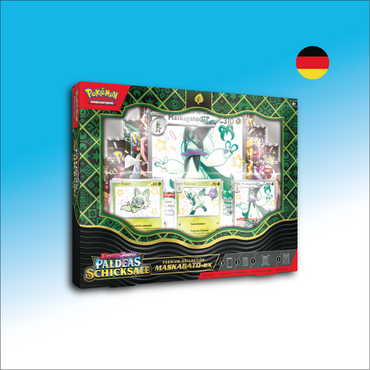Pokémon Sammelkartenspiel Premium-Kollektion, verschiedene Stile - Paldeas Schicksale DE